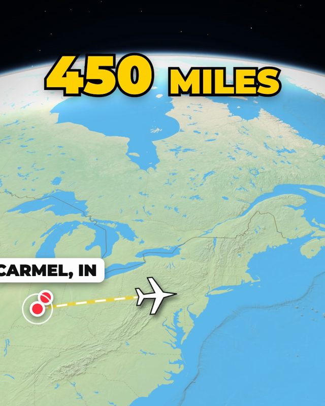 Plane flying across a map with a live mile counter