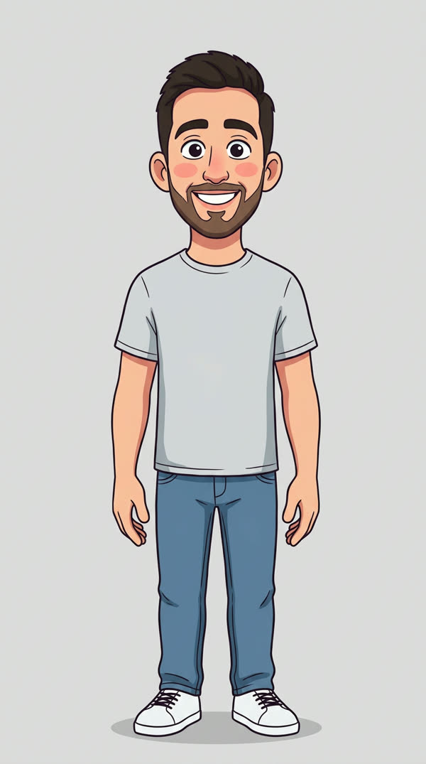 Itay as a hand-drawn cartoon