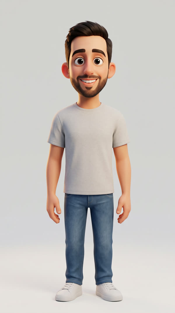 Itay as a 3D animated character